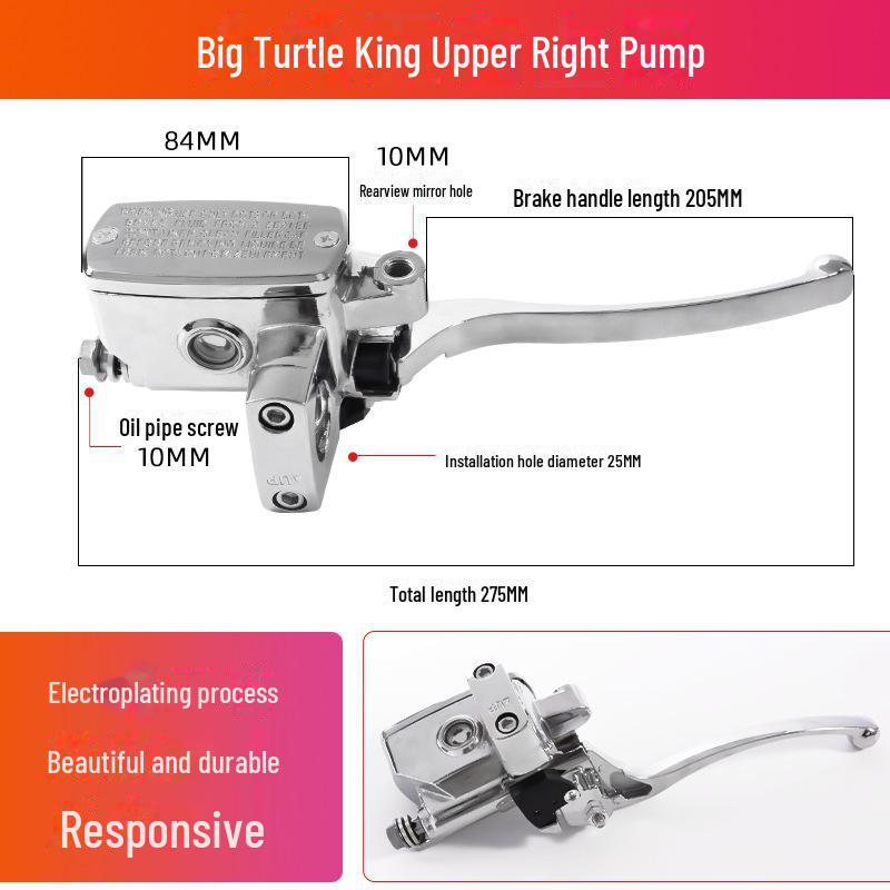 

Аксессуары для электросамокатов: Комплект насосов дисковых тормозов Big Turtle King — насосы передних и задних дисковых тормозов с гальваническим покрытием.