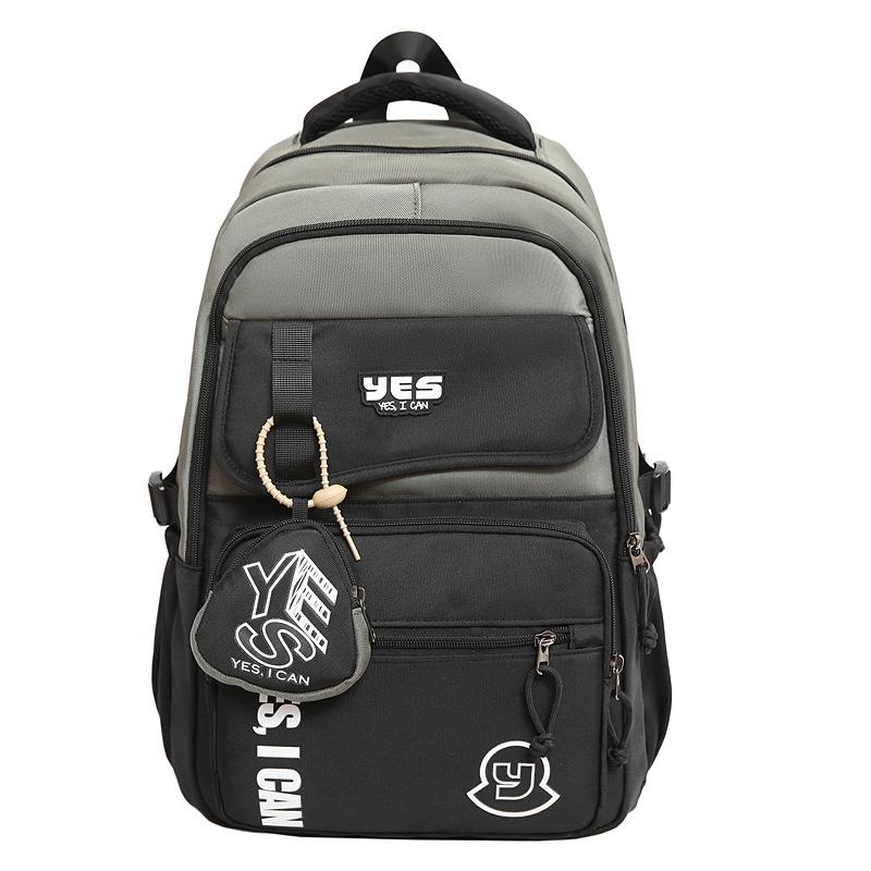 Schoolbag Student High Value Large Capacity School Bag Male Casual Backpack Outdoor Travel Computer Bag Simple Multifunctional Backpack