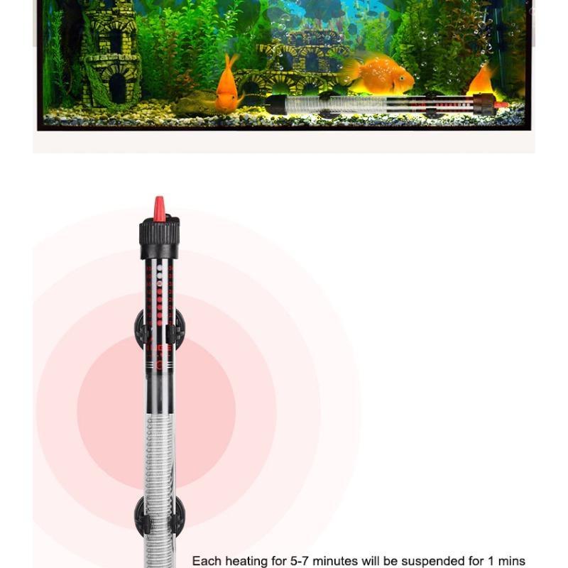 110v-220v Adjustable Temperature Thermostat Heater Rod 25W/ 50W/ 100W Submersible Aquarium Fish Tank Water Heat