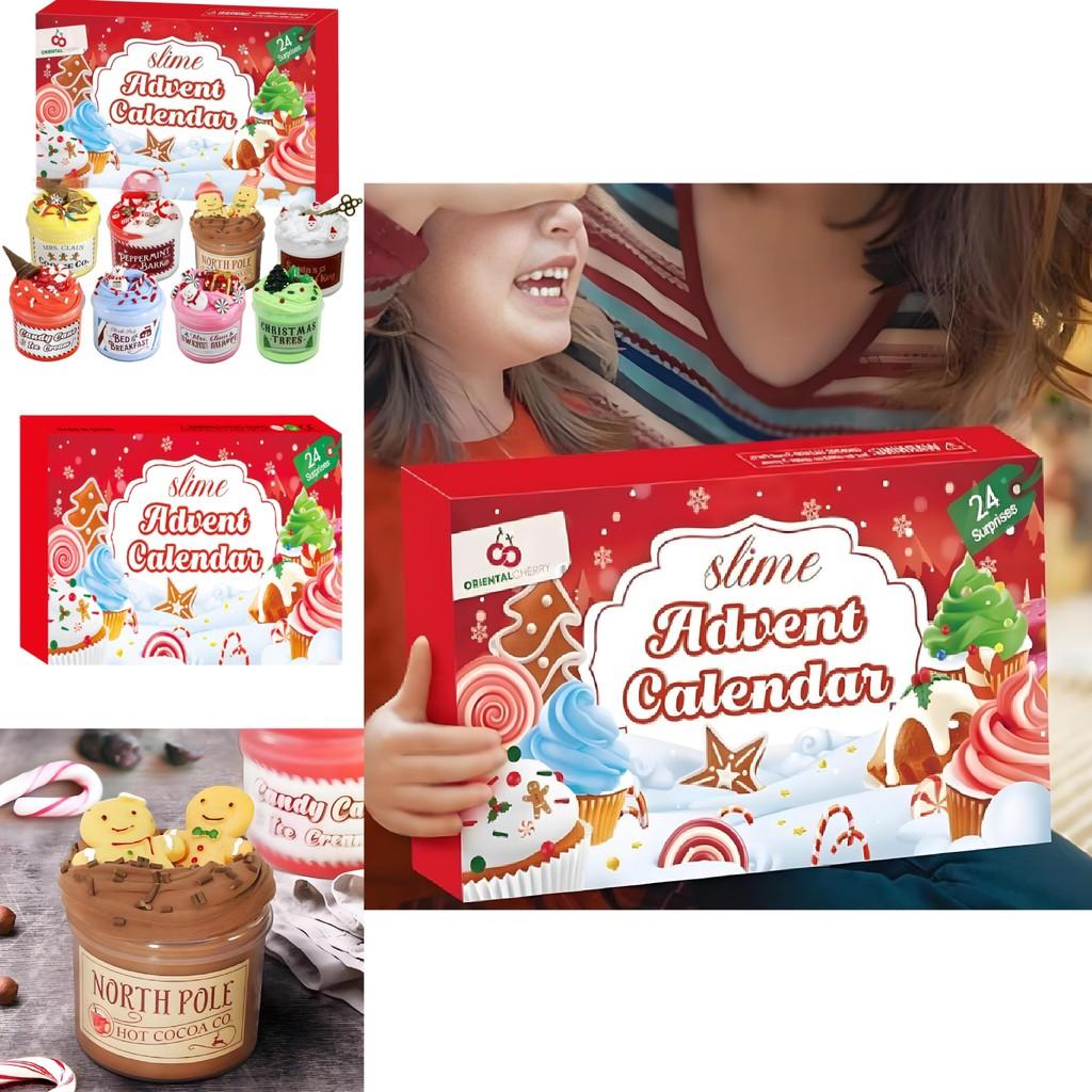 Christmas Advent Calendar 24 Days Diy Clay Cake Bucket Countdown Toy For Holiday Fun