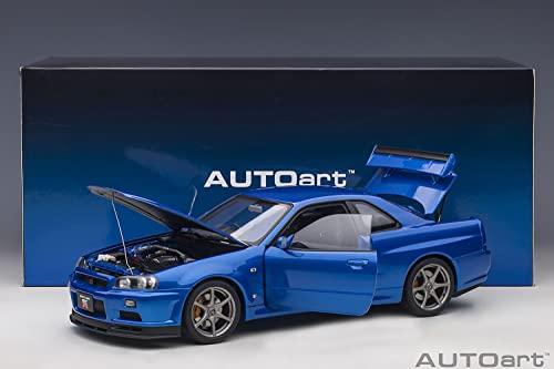 AUTOart 1/18 Scale Nissan Skyline GT-R (R34) V-Spec II Bayside Blue Finished Model 77408