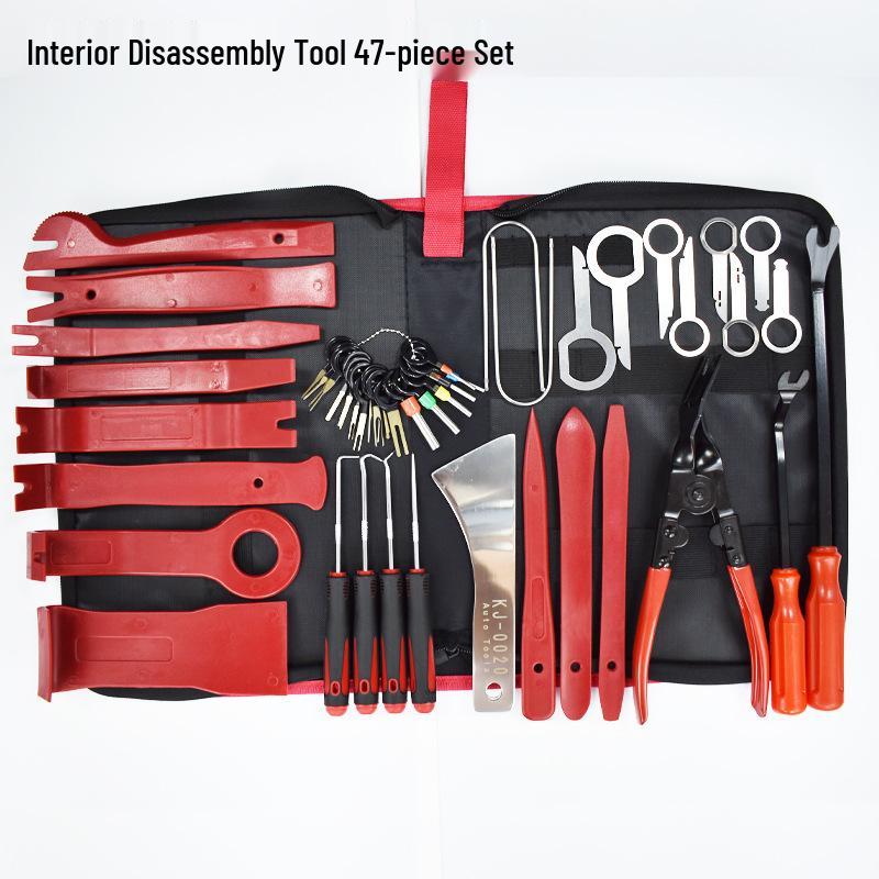 Nerezová sada páčidel a nástrojů pro demontáž čalounění interiéru automobilu