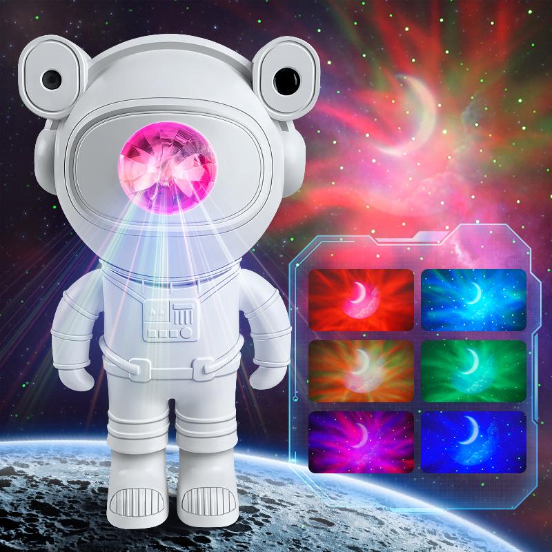 Galaxy Lighting for Kids: Bluetooth Astronaut Star Projector with LED Aurora & Moon Nebula Effects – Perfect Bedroom Night Light