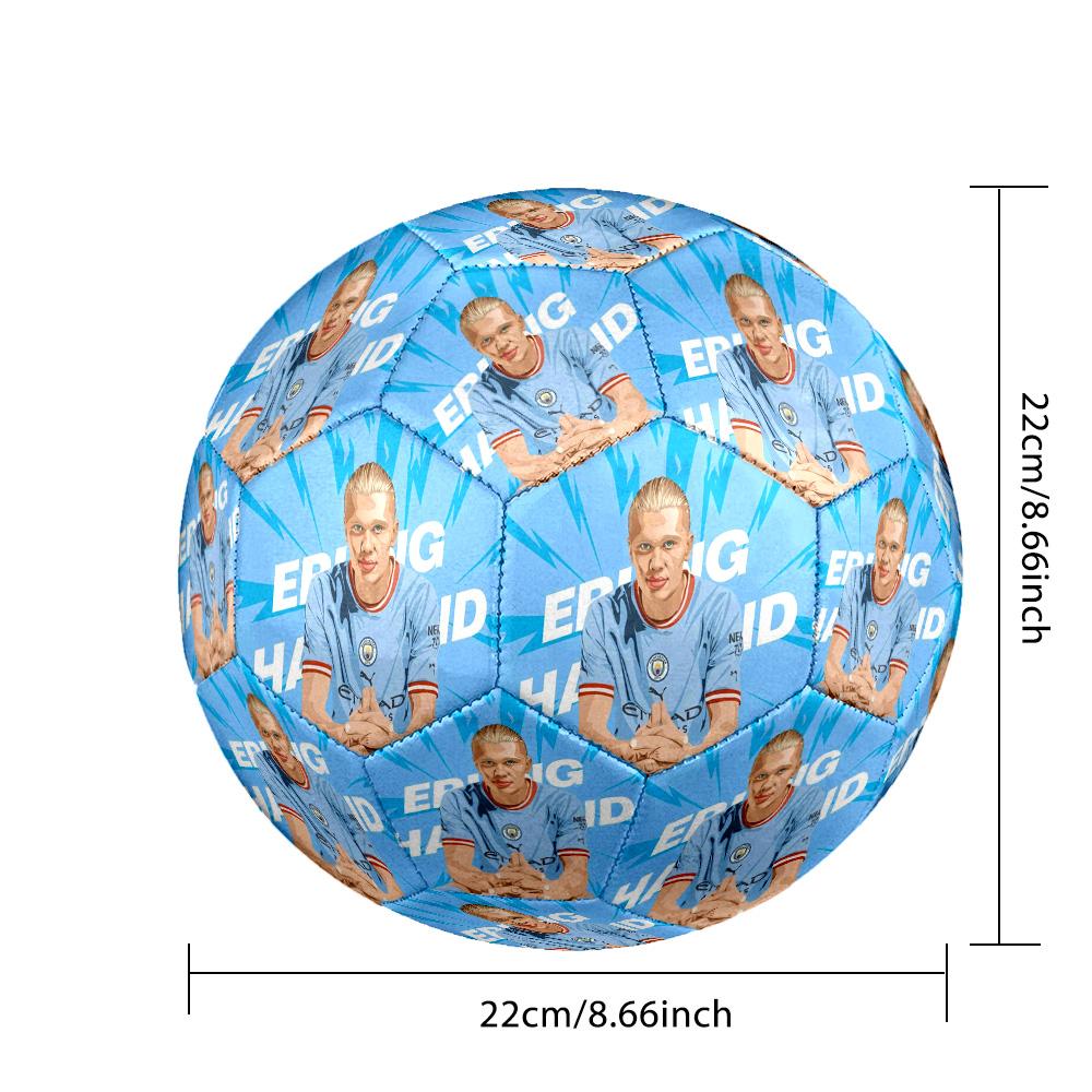 Pallone da Calcio Haaland Manchester City Debutto Taglia 5 Cucito a Macchina Universale Indoor/Outdoor per Accessori da Calcio