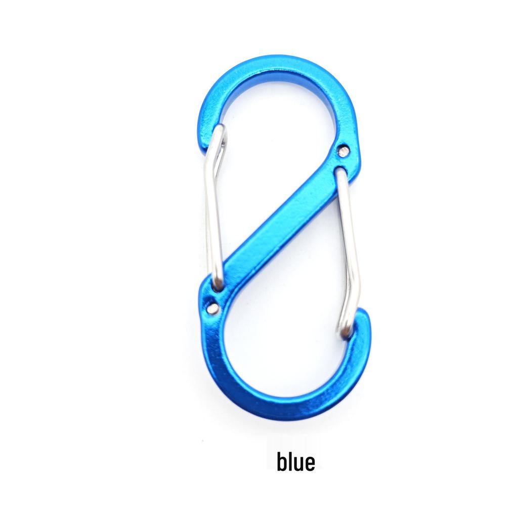 88MM S-shaped Aluminum Carabiner: Multi-functional Double-headed Buckle & Water Bottle Keychain