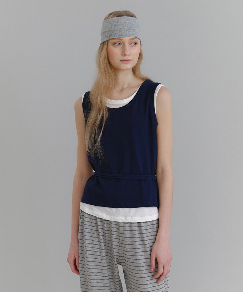 LAMINEZ Layering Strap Sleeveless - Navy