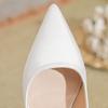 Talons pour Dames Chaussures Simples en Satin Femmes Peuvent Porter Quotidiennement Blanc Demoiselles d'Honneur Mariée avec Robe de Mariage Chaussures de Mariage Talons Hauts 44