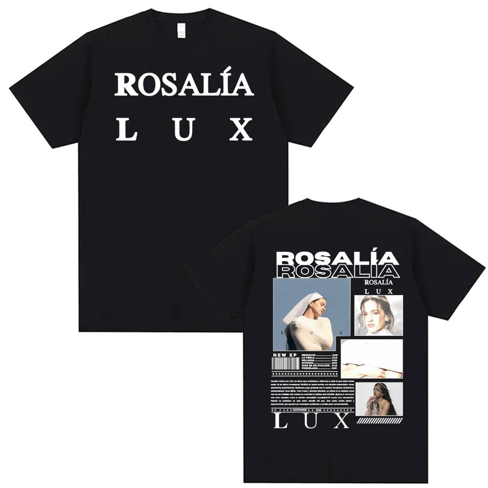 Singer Rosalia LUX New Album Tour Graphic T Shirt Men Women Vintage Aesthetic Short Sleeve Tshirt Cozy Summer 100 Cotton Shirt