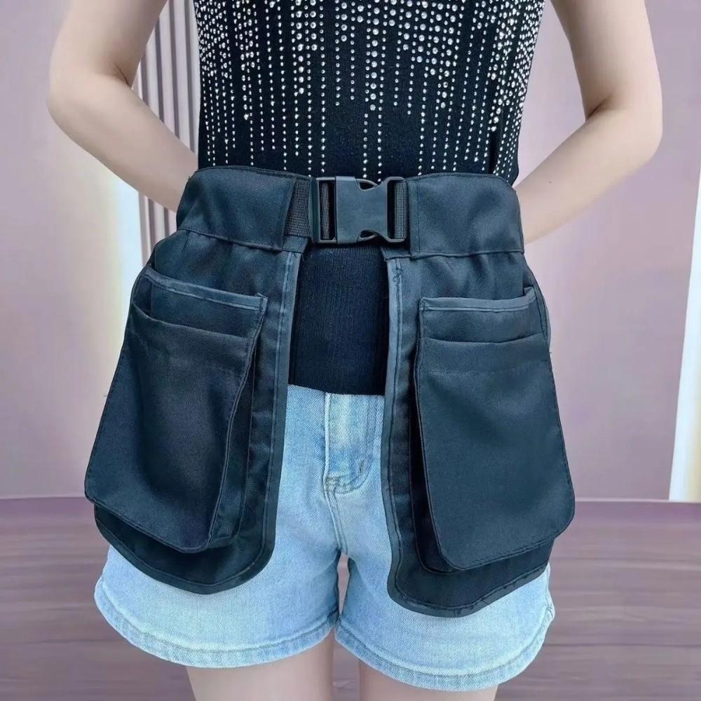 Ethnic Pattern Adjustable Belt Apron Large-capacity Multi-Function Tool Pouch Men