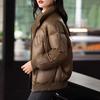 Women's  Winter Stylish Stand-Up Collar Down Jacket - Petite Short, Warm, White Duck Down Coat