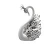 2 Pezzi Scultura Cigno d'Amore Ornamento, Mini Bambola Decorazione Torta Nuziale, Statua Regalo per Casa Auto