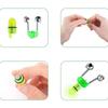 10Pcs Fishing Rod Bite Alarm with LED Light Plastic Clip On Bell Alert for Sea Fishing and Night Angling