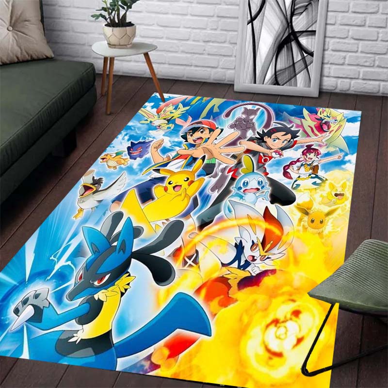 

Cute Pokémon Pattern Carpet - Slip-resistant Kitchen and Outdoor Carpet, Home and Bedroom Decoration Items, Birthday Gift 60x90cm