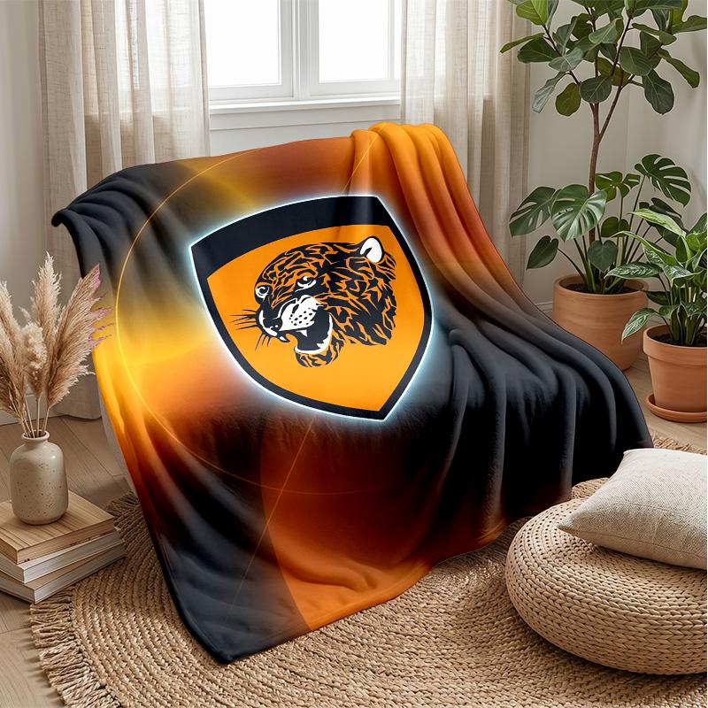 Hull City Football Print Flannel Blanket, Soft Warm Lightweight Throw Blanket for Sofa Bed Camping