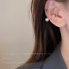 Electroplating without ear piercings, zircon pearl earbone clip, Korean simple earrings, Internet celebrity temperament earrings.