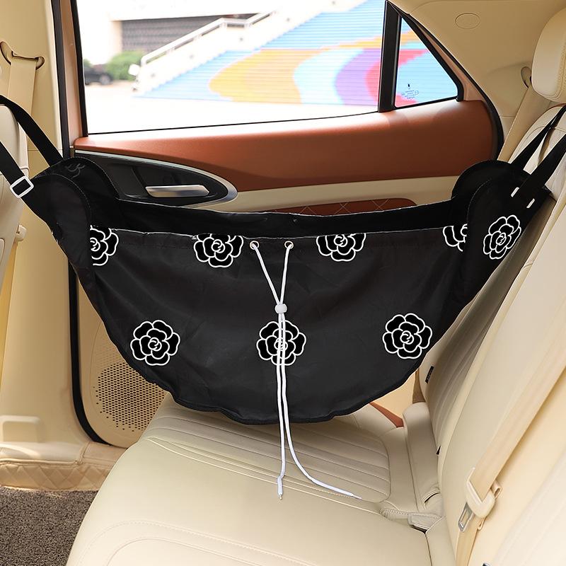 

1PCS Universal Car Seat Back Organizer Fabric Storage Bag - Rear Seat Pet Mesh Pouch for Travel Auto Accessories L