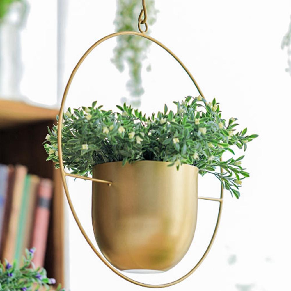 Dekorativer Garten Moderne Hausdekoration Metall Schwingender Blumentopf Pflanztopf Hängekorb Pflanzgefäß