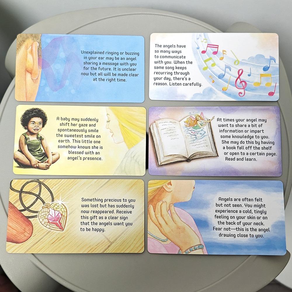40 Message Cards Angel Connections 10.5*6cm Present Visual Images of An Angel Sign with Messages To Receive Angel’s Blessing
