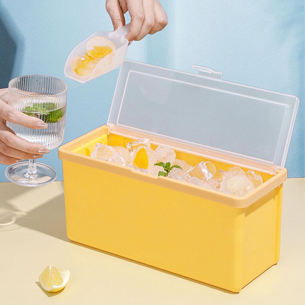3-vrstvý kreativní tác na ledové kostky s víkem, stohovatelné silikonové plastové tác na led s úložným boxem na led pro domácí kuchyni