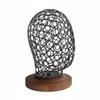 Espositore per Cappelli Base in Legno Testa Metallica Manichino Stand Stile Antico per Salone,