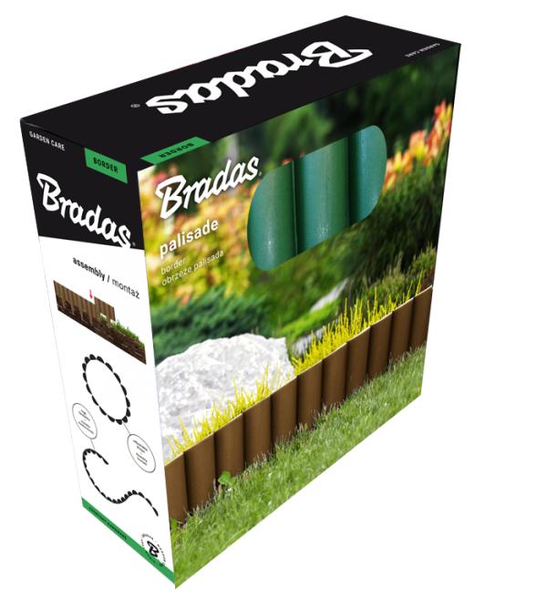 Plastic Palisade Edging 2.5M Black For Garden Lawn Flowerbeds