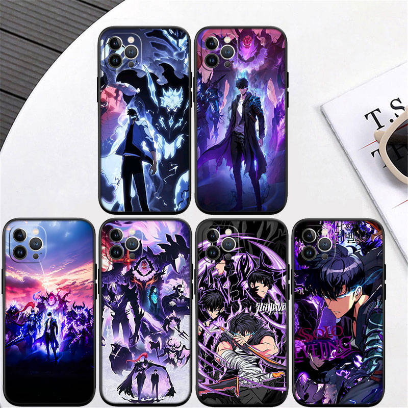 JO51 Solo Leveling Phone Case for iPhone 7 8 11 12 13 14 15 16 16E XS Pro Max XR X SE Samsung S20 S21 S22 S23 S24 FE Ultra Plus Lite S21S A55