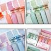 4Pcs/set Sparkling Glitter Highlighters Smudge-Proof Water-Based Ink Fluorescent Pens Marking Pen for Note-Taking & Journaling