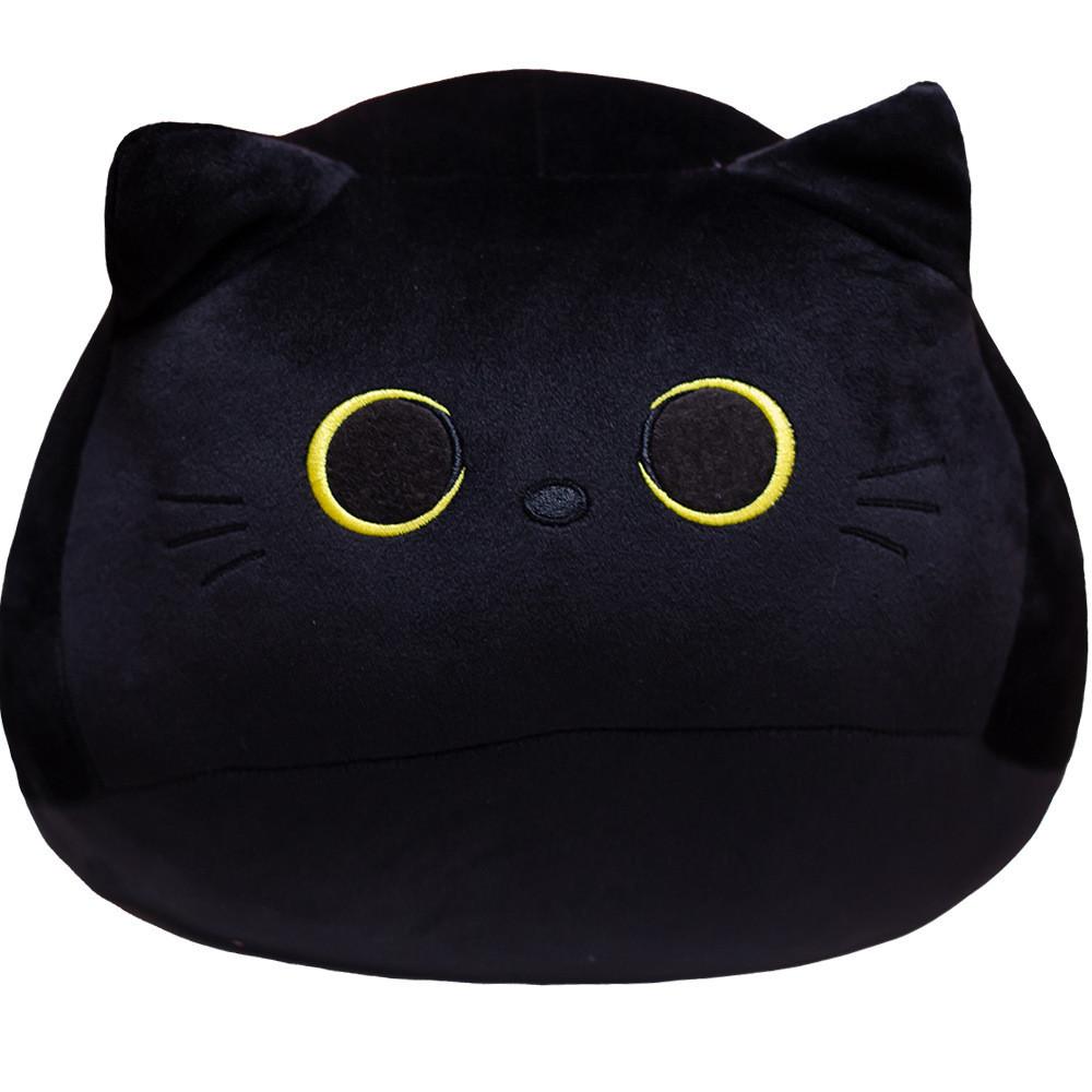 Cat Ball Black Plush Toy Cartoon Stuffed Doll Bedroom Decorations Kids Gift