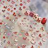 Tomoni Auspicious Little Horse Embossed Nail Art Stickers - New Chinese Style
