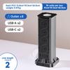 Vertical Power Strips with 8 Outlets Small Design Outlet Tower for Home and Office Space Saving Plastic Construction