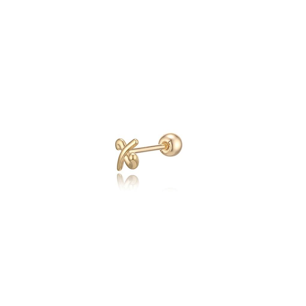 LLOYD Love Poem Initial X 14k Piercing LPFL301XG