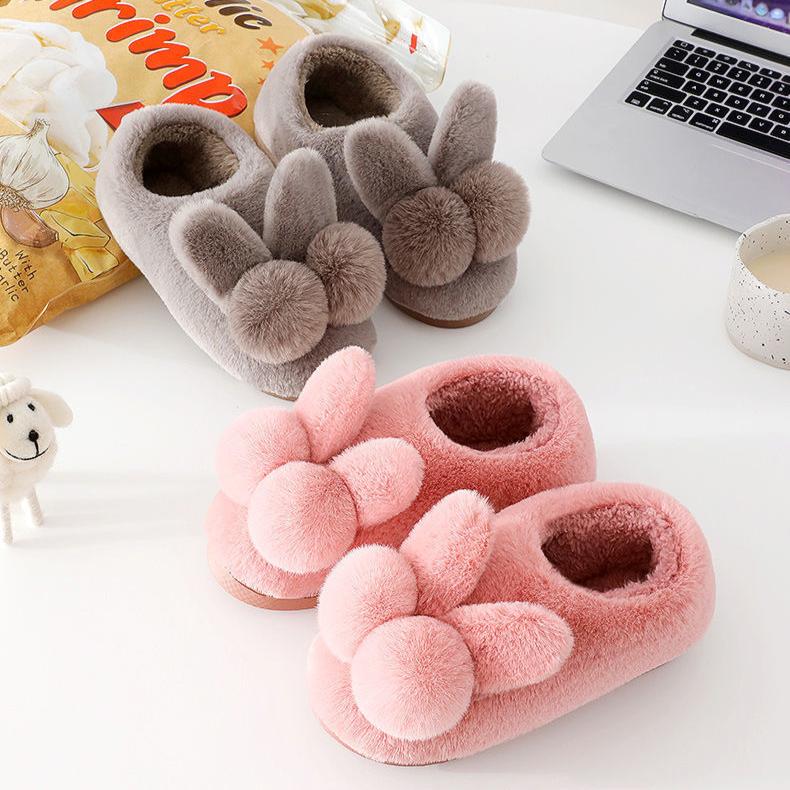 Pantofole da casa in cotone da donna per l'inverno Calde e spesse con suola Coppia di scarpe da interno antiscivolo per autunno e inverno