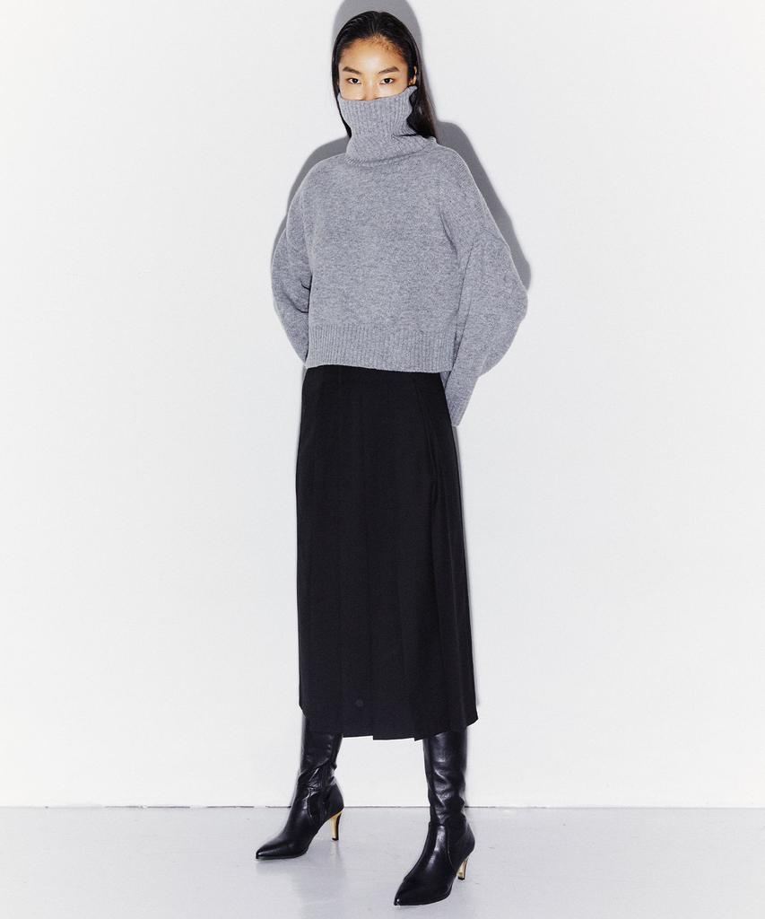 Kimdo Maxi Pleats Skirt Black