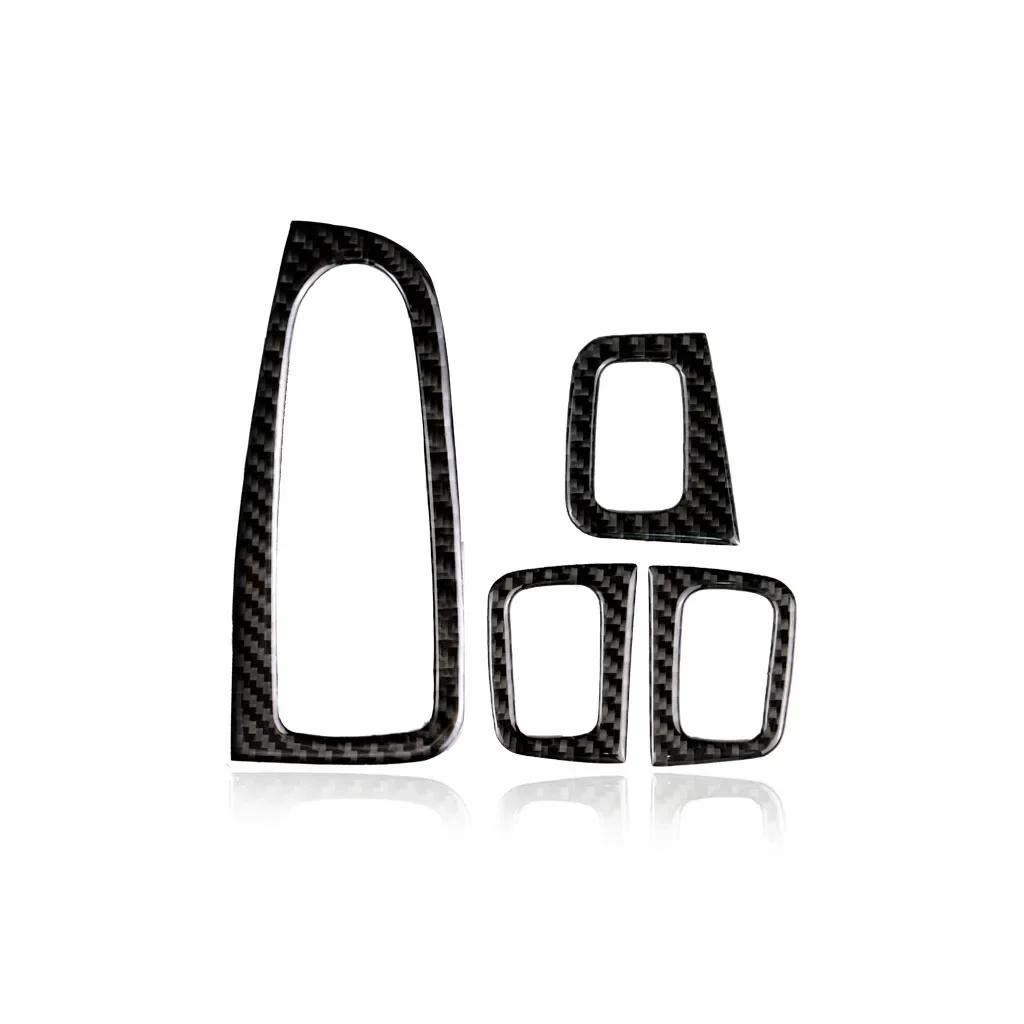 Para Mercedes Classe C W205 GLC C180 C200 Acessórios Fibra de Carbono Interruptor de Janela de Carro Apoio de Braço Painel Guarnição Adesivos de Estilo de Carro