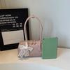 Fashionable Ladies Baguette Shoulder Bag with Bowtie Underarm Commuter Bag for Women Stylish Single Strap Handbag