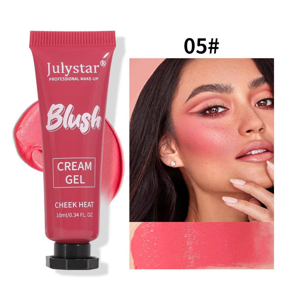 Makeup Multi-color Fine Glitter Highlight Rouge Blush Liquid Natural Expansion Color Matte Grooming Blush Cream