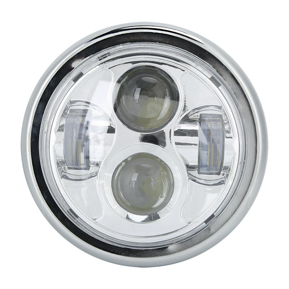 Motorcycle Round Headlight Retro Style Head Lamp Modification Fits for CG125 GN125 Electroargenture