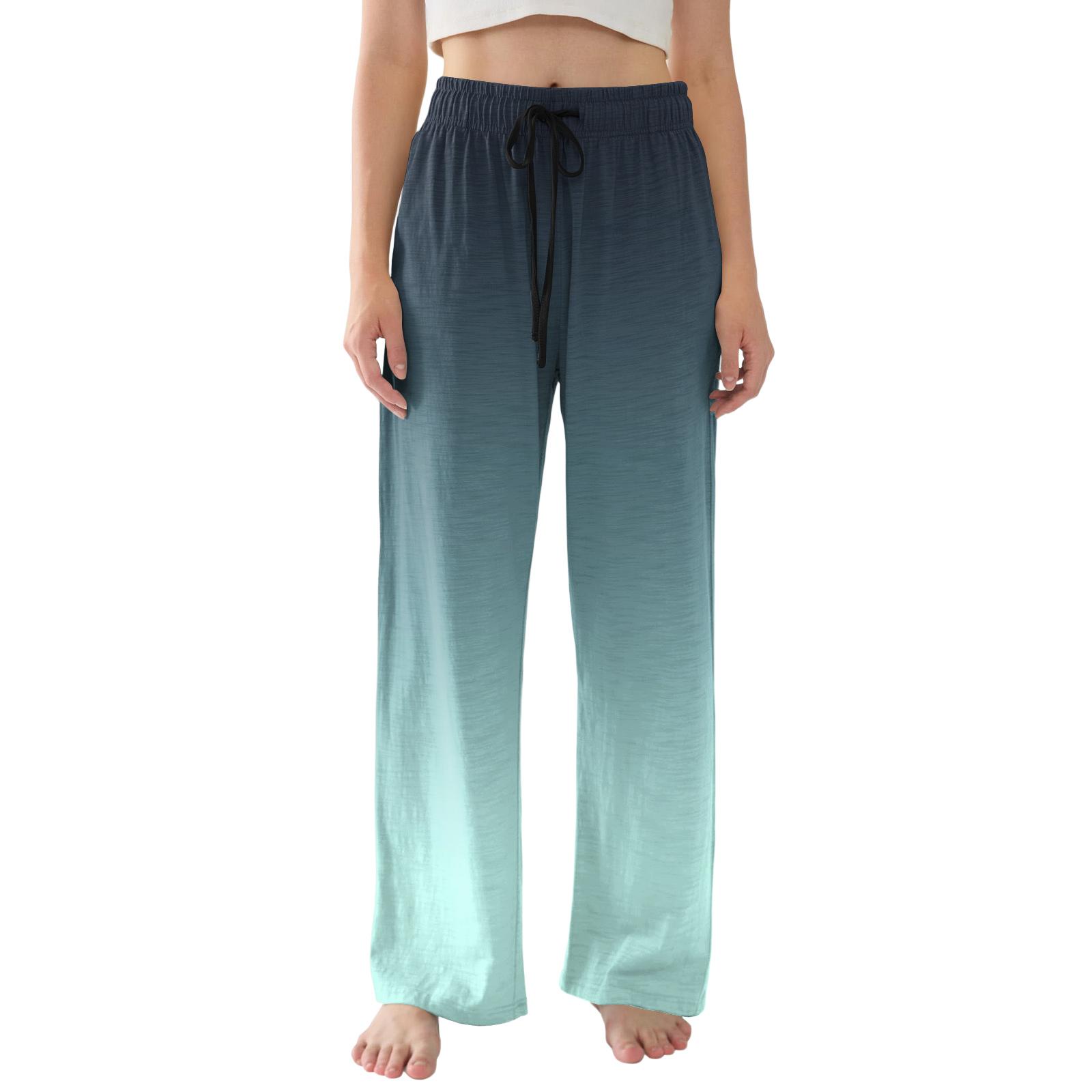 

Womens Pajama Pants Lightweight Casual Comfy Palazzo Pants Sleepwear Loungewear Bottoms With Pockets XL