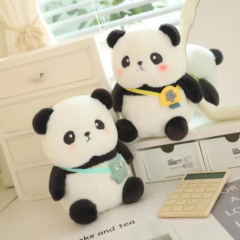 Urocza Panda Kawaii Pluszowe Zabawki Breloczek Animal Crossing Panda Wisiorek Akcesoria do Torebki Breloczek do Kluczy Samochodowych Dekoracja Torebki z Prezentem dla Chłopca Dziewczynki