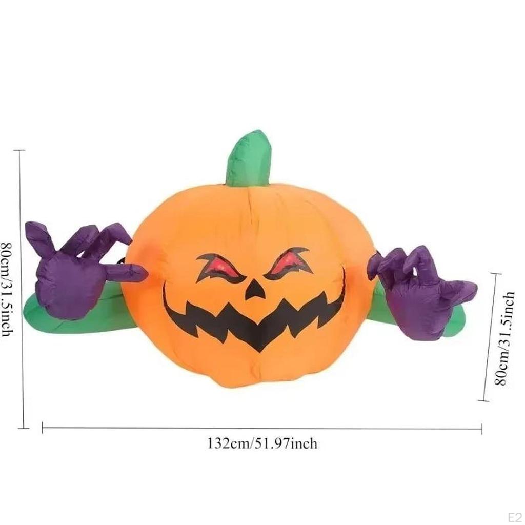 Halloween Inflatable Pumpkin Decoration LED Lighted Scary Outdoor Yard Decor