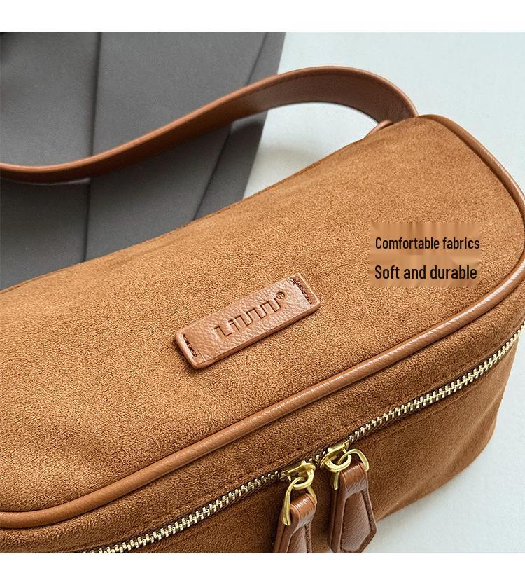 2025 Herbst/Winter Damen Retro Wildleder Umhängetasche - Vielseitige, modische Schultertasche für Freizeit und Pendlergebrauch