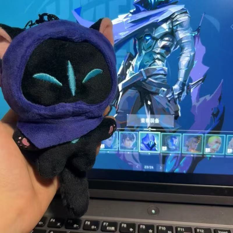 Fearless Contract Nunu Cotton Doll Neon Sage Jiefeng Shadow Cat Cute Pendant Anime Doll