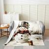 Black Santa Claus Fleece Throw Blanket Queen Kids Christmas Flannel Blanket Plush Fuzzy Xmas African American for Bed Couch