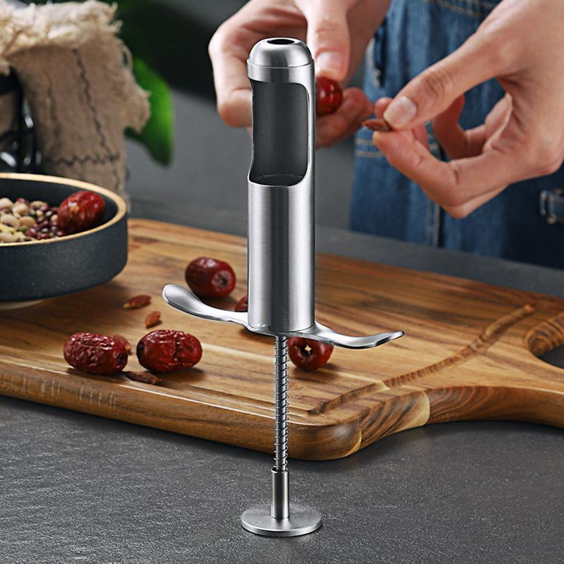 304 Stainless Steel Cherry Jujube Corer Pitter Fruit Kitchen Olive Core Gadget Stoner Remove Pit Tool Seed Push Out