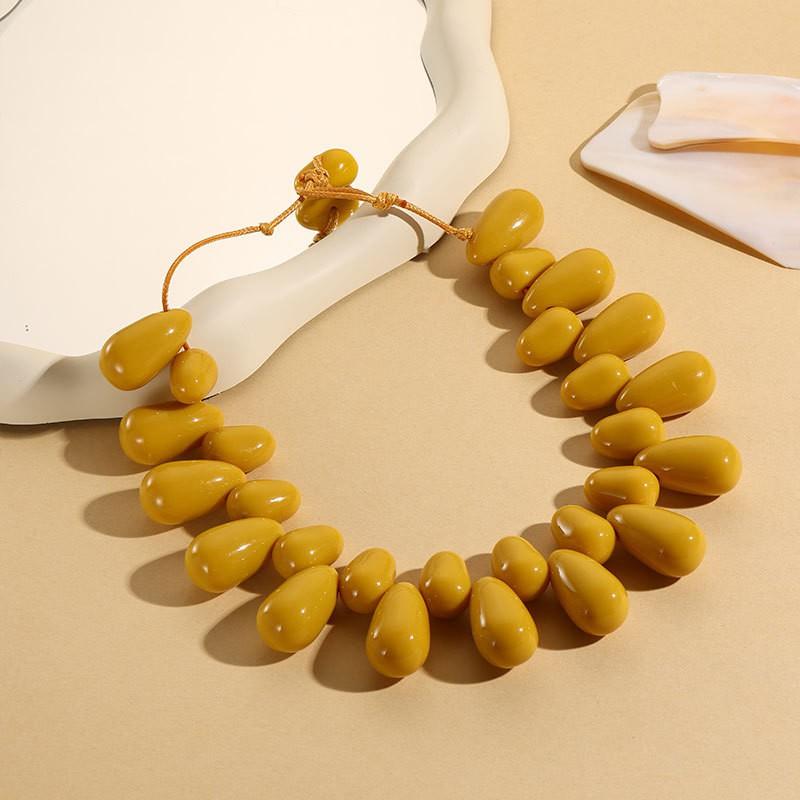 Fashion Water Drop Resin Necklace - Versatile High Quality Jewelry Daily Wear