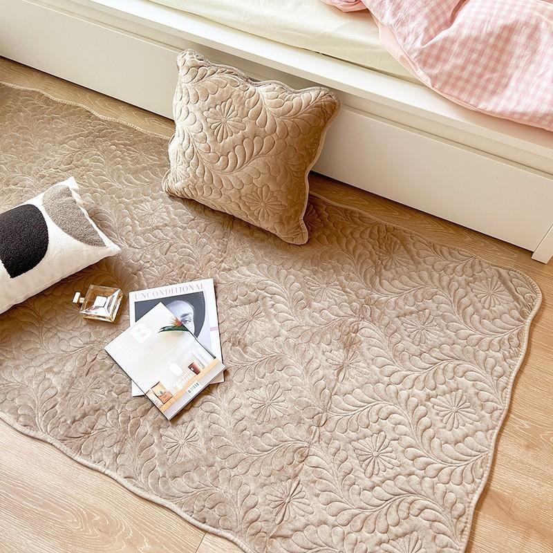 Simple Flannel Winter Thickened Bedroom Mattress Tatami Plush Floor Mat Coffee Table Mat Machine Washable