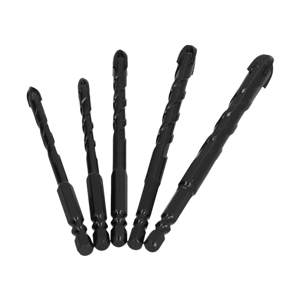 5Pcs Drill Bit Spear Head Hex Shank Drilling Tool Set Kit for Tile Concrete Glass
