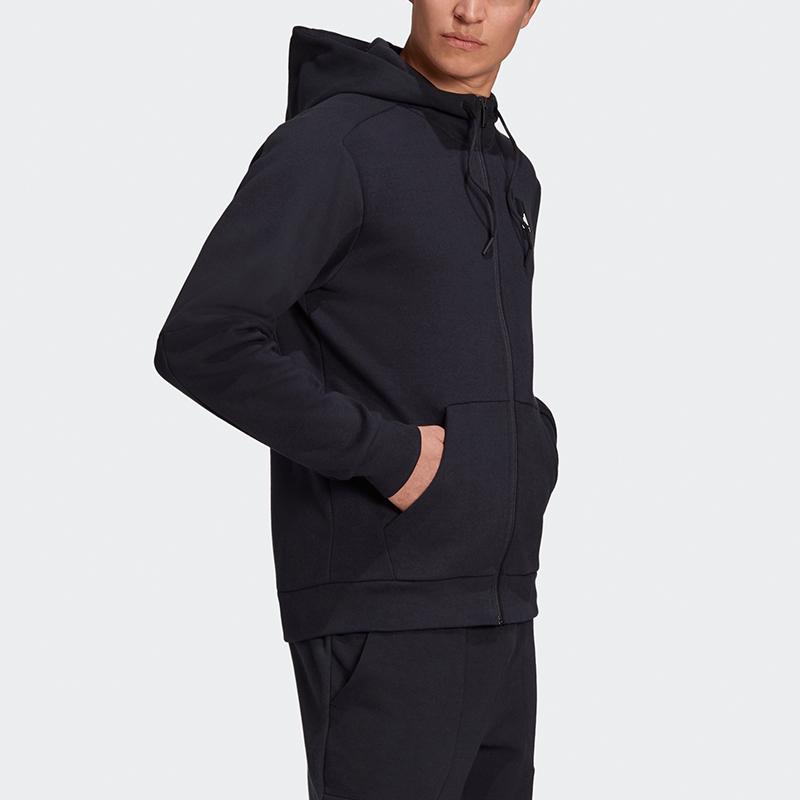Adidas Mhs Fz Sta Hooded Knit Jacket Men Jacket Black FR7158