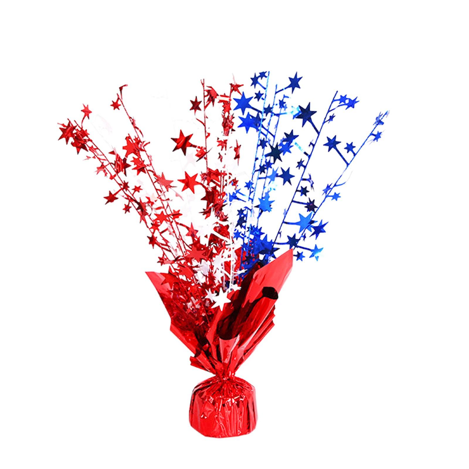 

Metal Plastic Patriotic Center Ornaments, Red And Blue Stars, Independence Day Ornaments, Celebration Items Ornaments,1pc One Size білий