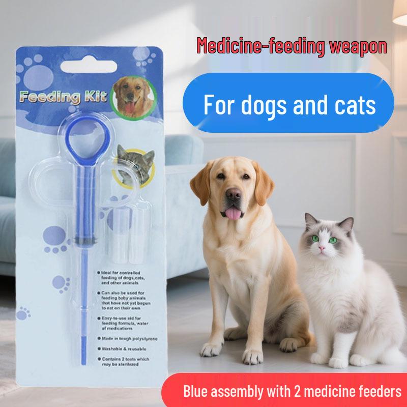 Pet Medicine Feeder Syringe for Cats & Dogs - Solid & Liquid Auxiliary Feeding Tool